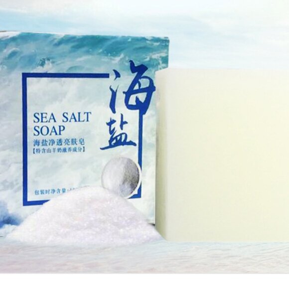 2 PCS Sea Salt Goat Milk Acne Soap - Picture 2 of 4